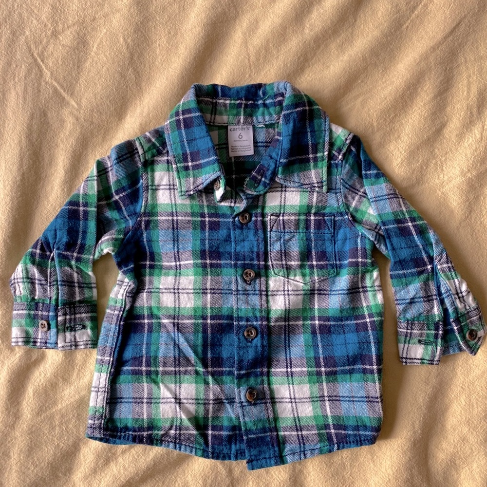 Plaid boy’s button down